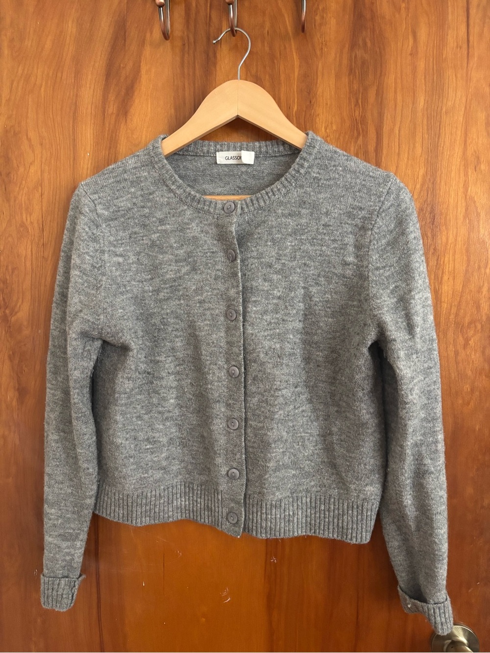 Glassons Heather Gray Button-Up Crewneck Cardigan